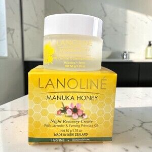 Lanoline Manuka Honey Night Recovery Crème W/Lavender Evening Primrose Oil NIB